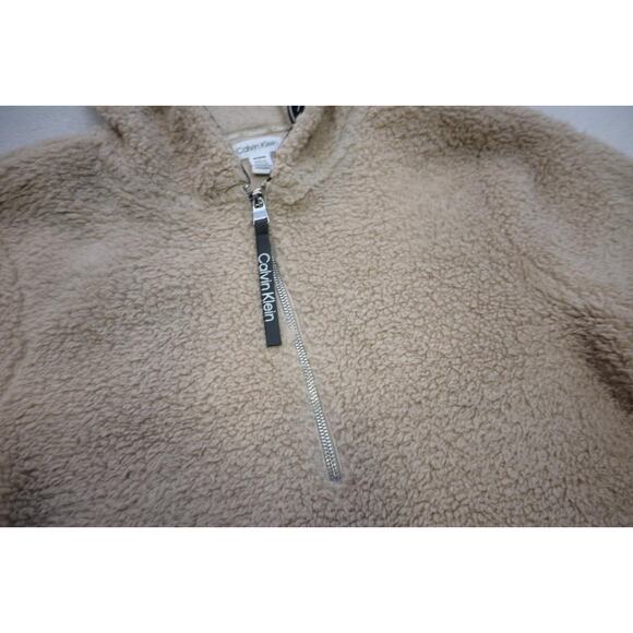 Calvin Klein 1/4 Zip Sherpa Sweater Jacket 1/4 Zip Fleece Womens Medium - Picture 10 of 14
